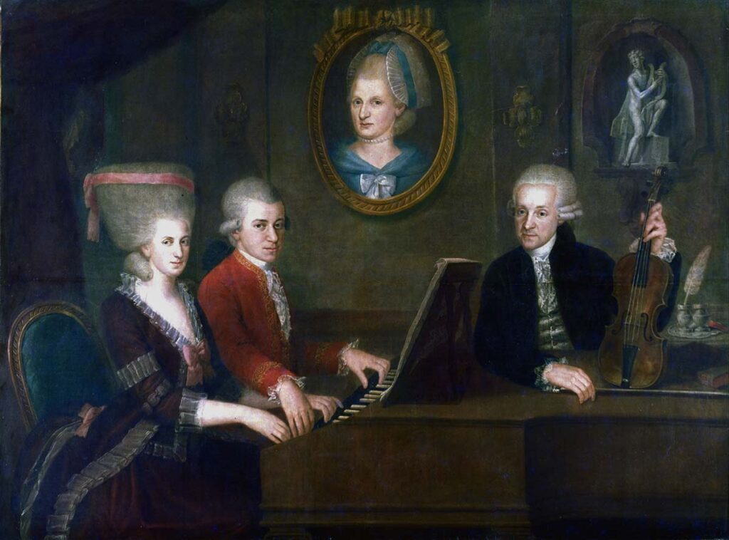 Portrait of family of Mozart
