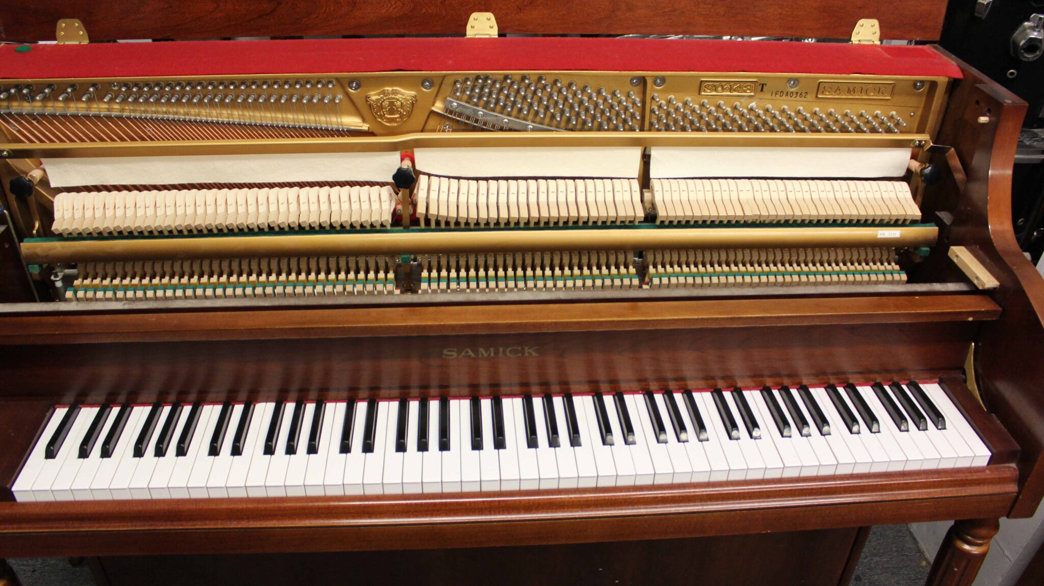 Samick 43" Designer Console Piano B Natural Pianos