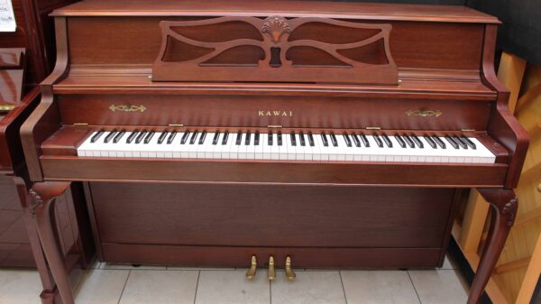 Kawai 43" Designer Console Piano, Certified Preowned Model 505QA Queen Anne Cherry Satin with bench and 3 Year Guarantee Parts & Labor