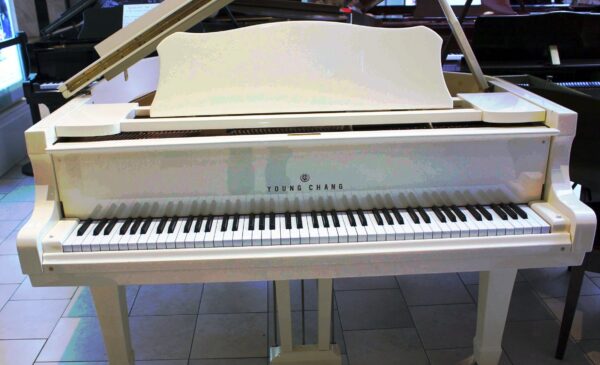 Young Chang 5′ 2″ Baby Grand Piano With Ivory Polishing - Image 6