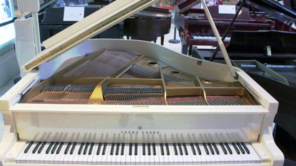 Young Chang 5′ 2″ Baby Grand Piano With Ivory Polishing - Image 8