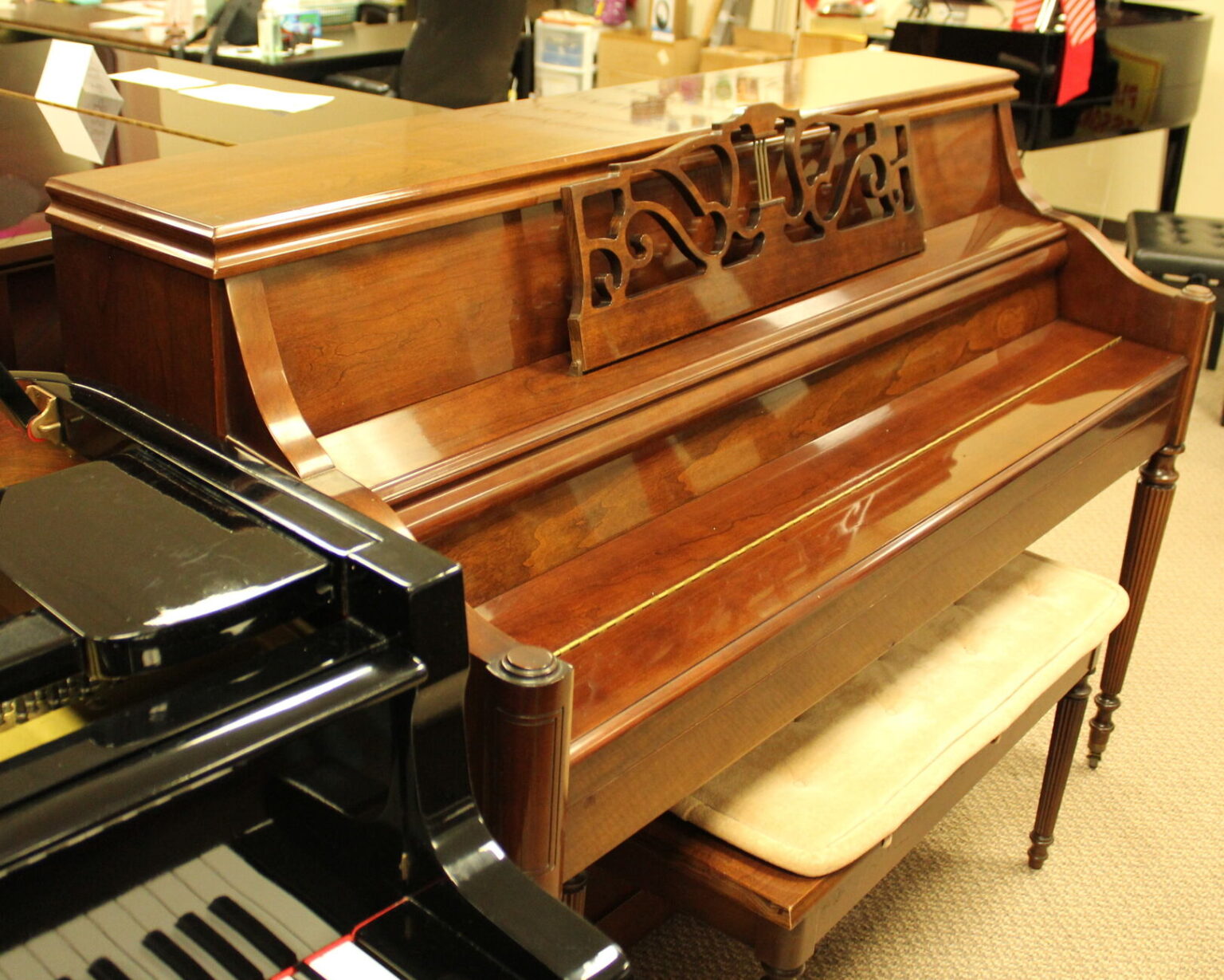 Charles Walter Upright 43 3/4” Piano B Natural Pianos