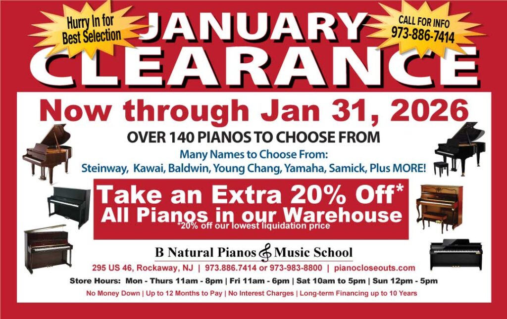 January Piano Clearance Sale